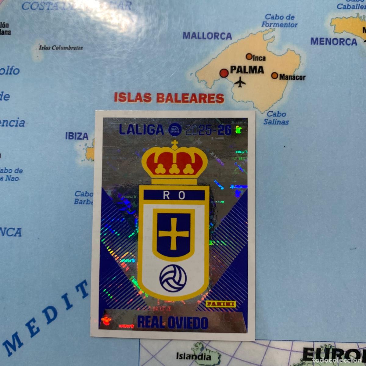 Cromos de f&uacute;tbol: Escudo del Oviedo n&uacute;mero 1 cromo liga este 25-26 2025-2026
