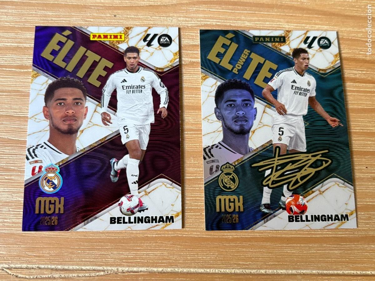 Cromos de f&uacute;tbol: 5. CROMO MEGACRACKS MGK 2025 2026 25 26 PANINI BELLINGHAM N 1+P1 ELITE + ELITE POWER PARALELA