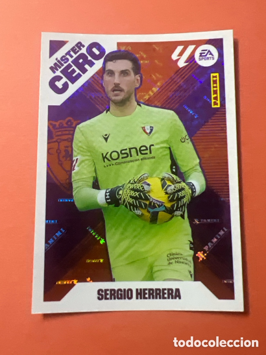 Fu&szlig;ball-Sticker: E319. Sergio Herrera M&iacute;ster Cero n&uacute;mero 11 Del Osasuna cromo liga este 25-26 2025-2026