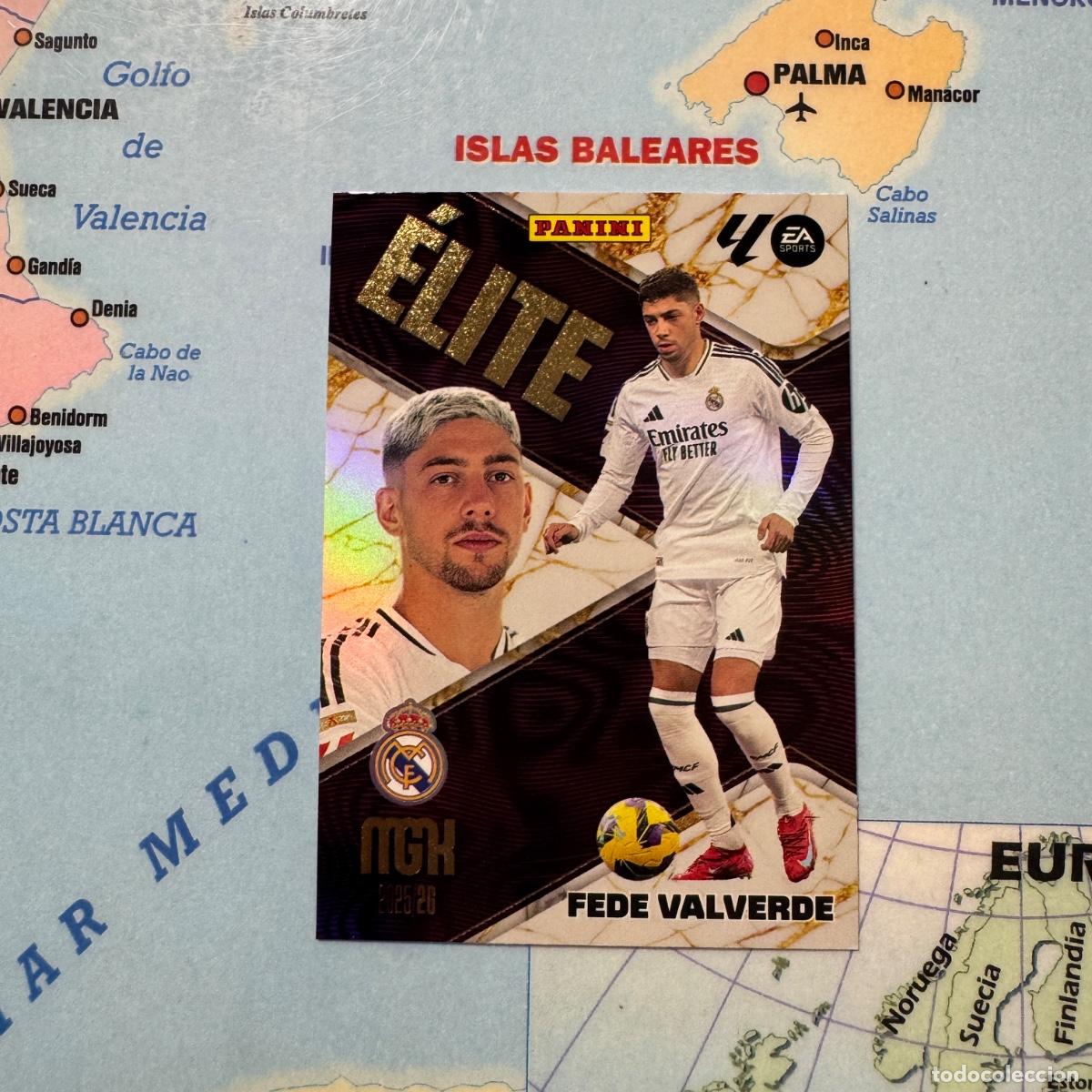 Cromos de f&uacute;tbol: Valverde elite n&uacute;mero 5 Del Real Madrid megacracks 25-26 2025-2026