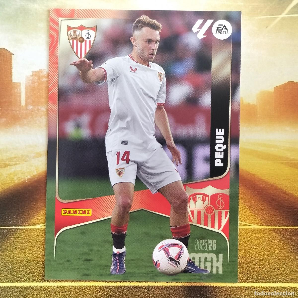 Cromos de f&uacute;tbol: #338 PEQUE | SEVILLA FC 2025 2026 MEGACRACKS LALIGA PANINI 25 26 MGK