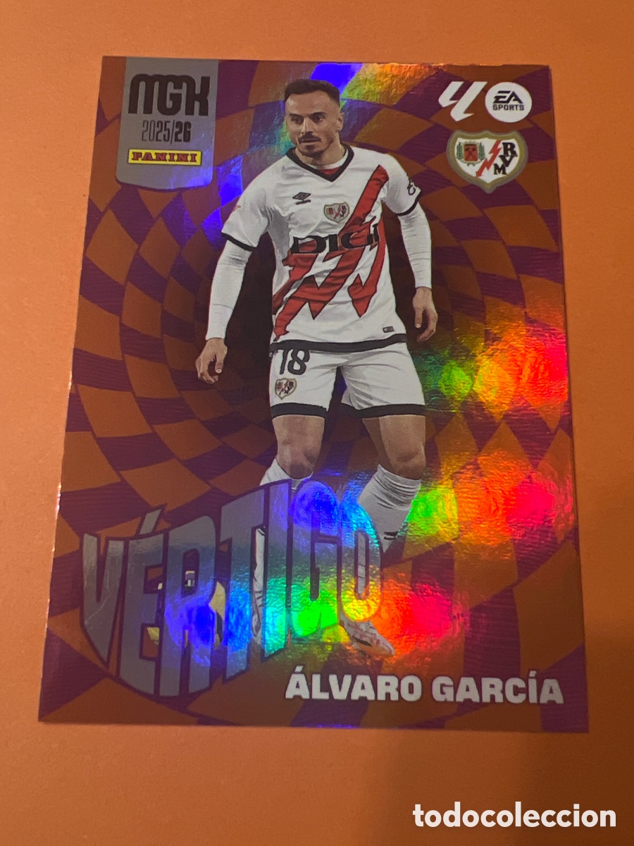 Cromos de f&uacute;tbol: E379: &Aacute;lvaro Garc&iacute;a 379 Rayo Vallecano V&eacute;rtigo Megacracks 2025/26 MGK 25-26