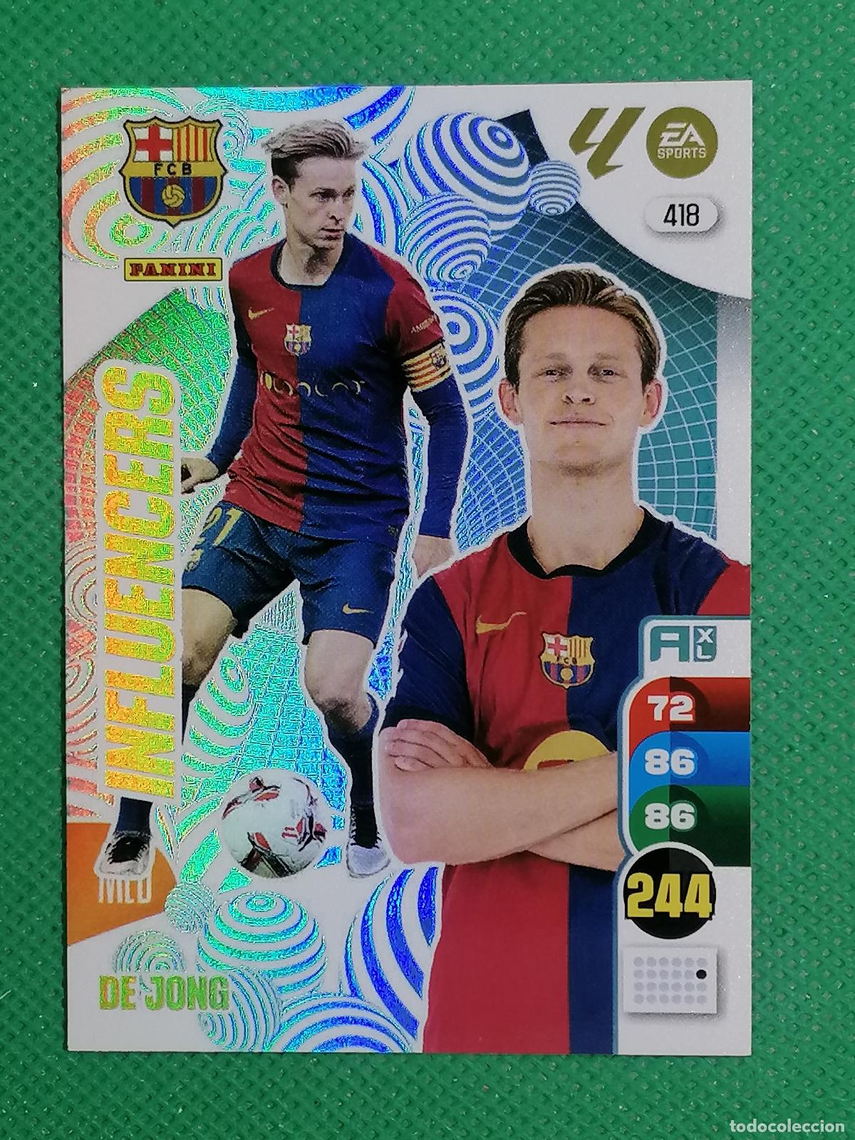 Figurine di Calcio: 418 DE JONG BARCELONA INFLUENCERS ⚽ PANINI LIGA ADRENALYN XL 2024 2025 24 25 ⚽