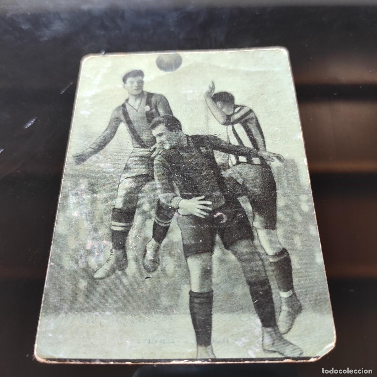 Cromos de f&uacute;tbol: Antiguo cromo de f&uacute;tbol a&ntilde;os 20 escenas interesantes football