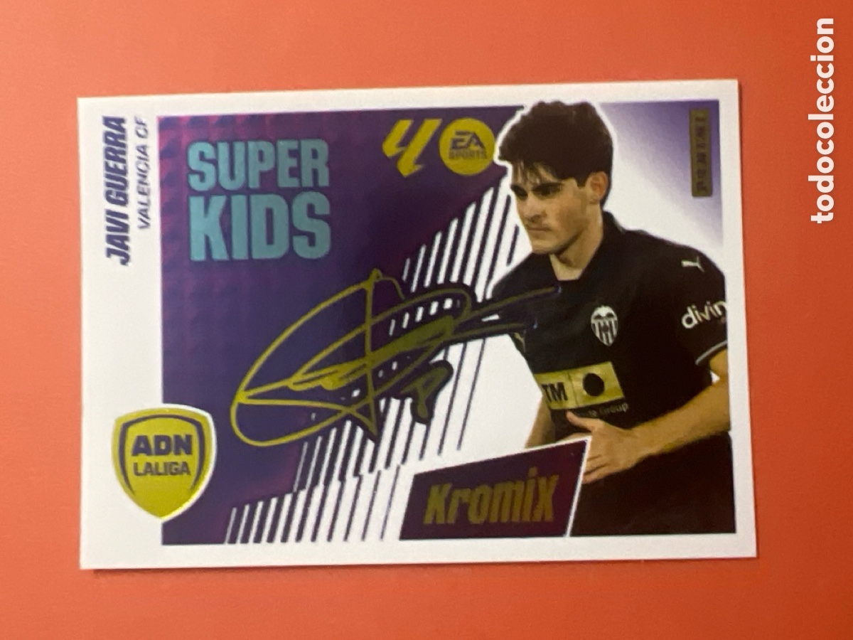 Cromos de Futebol: E833. CROMO FUTBOL JAVI GUERRA VALENCIA C.F. ADN KROMIX SIN PEGAR N&ordm; K12 LIGA ESTE 2025-2026/25-26