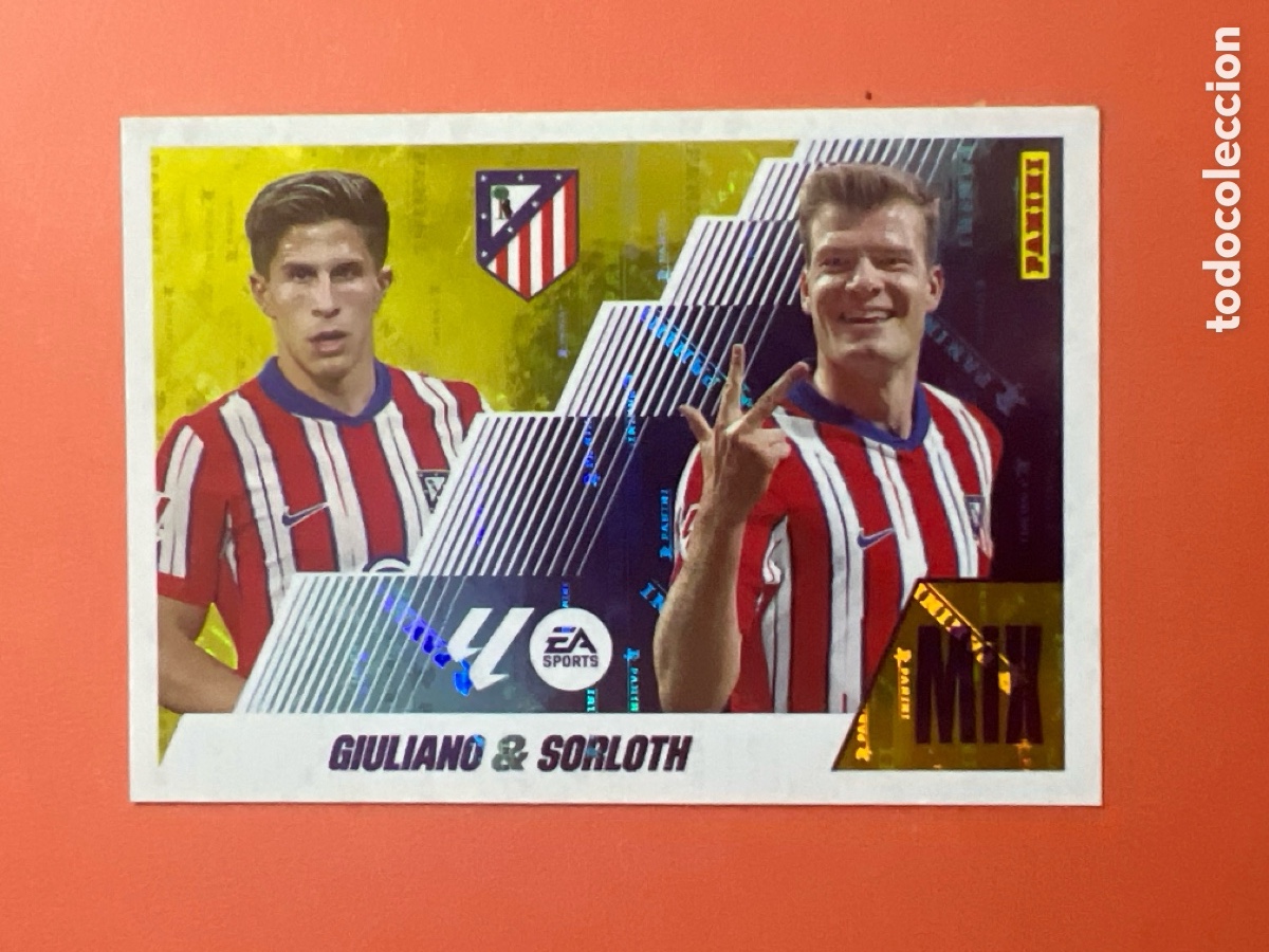 Fu&szlig;ball-Sticker: E855. CROMO 9 GIULIANO & SORLOTH (MIX) ATLETICO MADRID LIGA 25-26 2025 2026 ALBUM ESTE