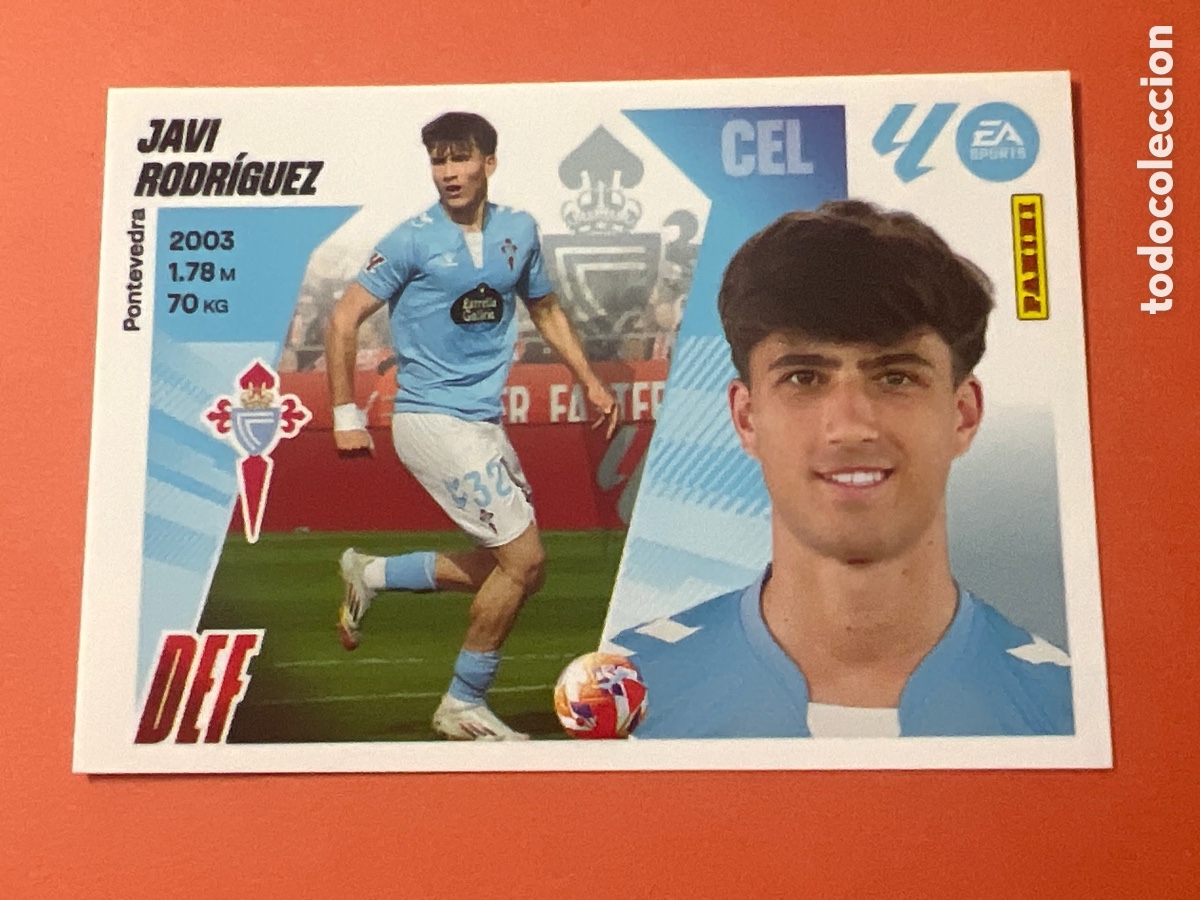 Cromos de Futebol: E894. Javi Rodriguez n&uacute;mero 5 del Celta cromo liga este 25-26 2025-2026