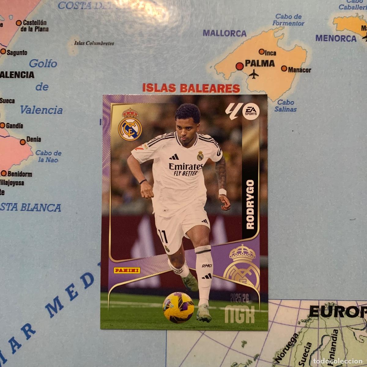 Cromos de f&uacute;tbol: Rodrygo n&uacute;mero 233 Del Real Madrid megacracks 25-26 2025-2026