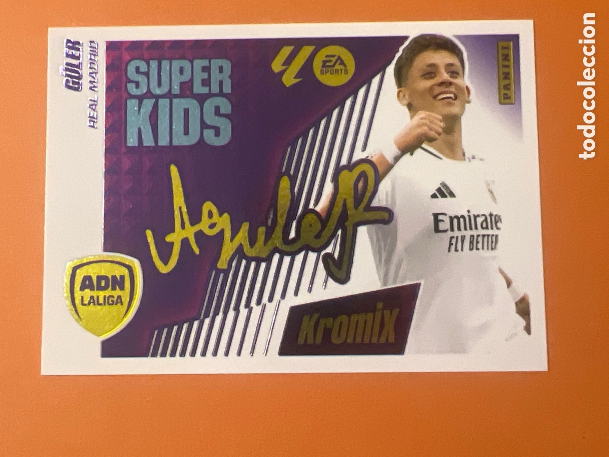 Cromos de Futebol: A76. Guler S&uacute;per Kids Kromix n&uacute;mero K10 Del Real Madrid cromo liga este 25-26 2025-2026