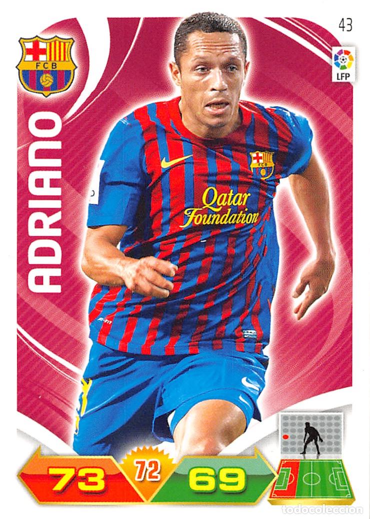 Football Stickers: PANINI ADRENALYN 11/12 2011/2012 #43 ADRIANO (F.C. BARCELONA)