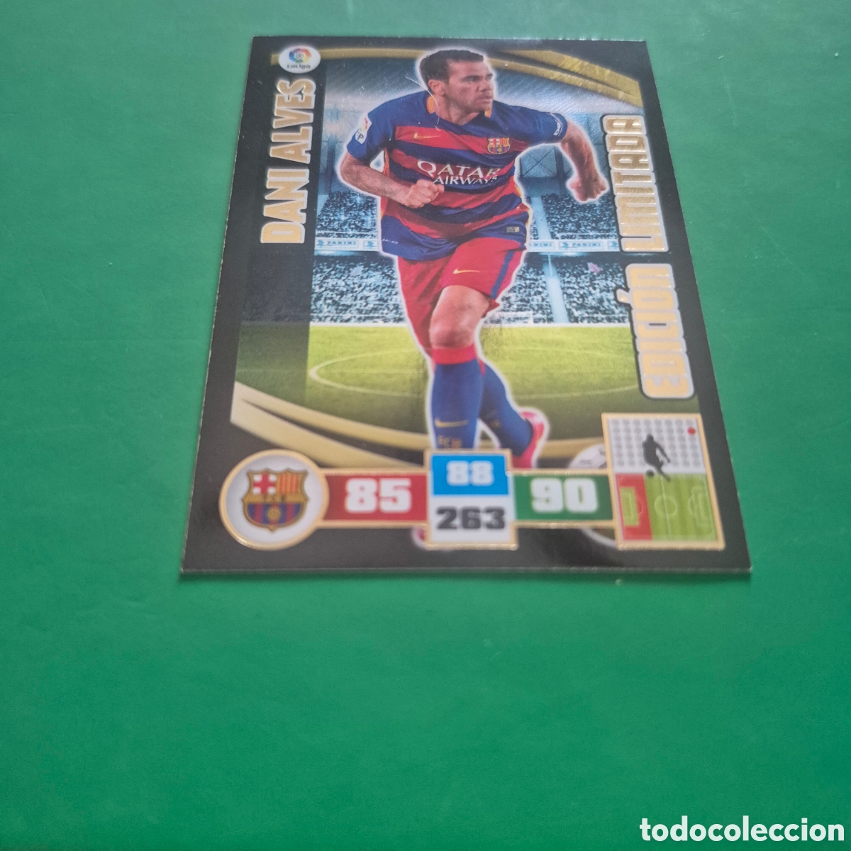 Fu&szlig;ball-Sticker: ADRENALYN XL 2015 2016 15 16 PANINI DANI ALVES EDICI&Oacute;N LIMITADA BARCELONA CARD LIGA F&Uacute;TBOL