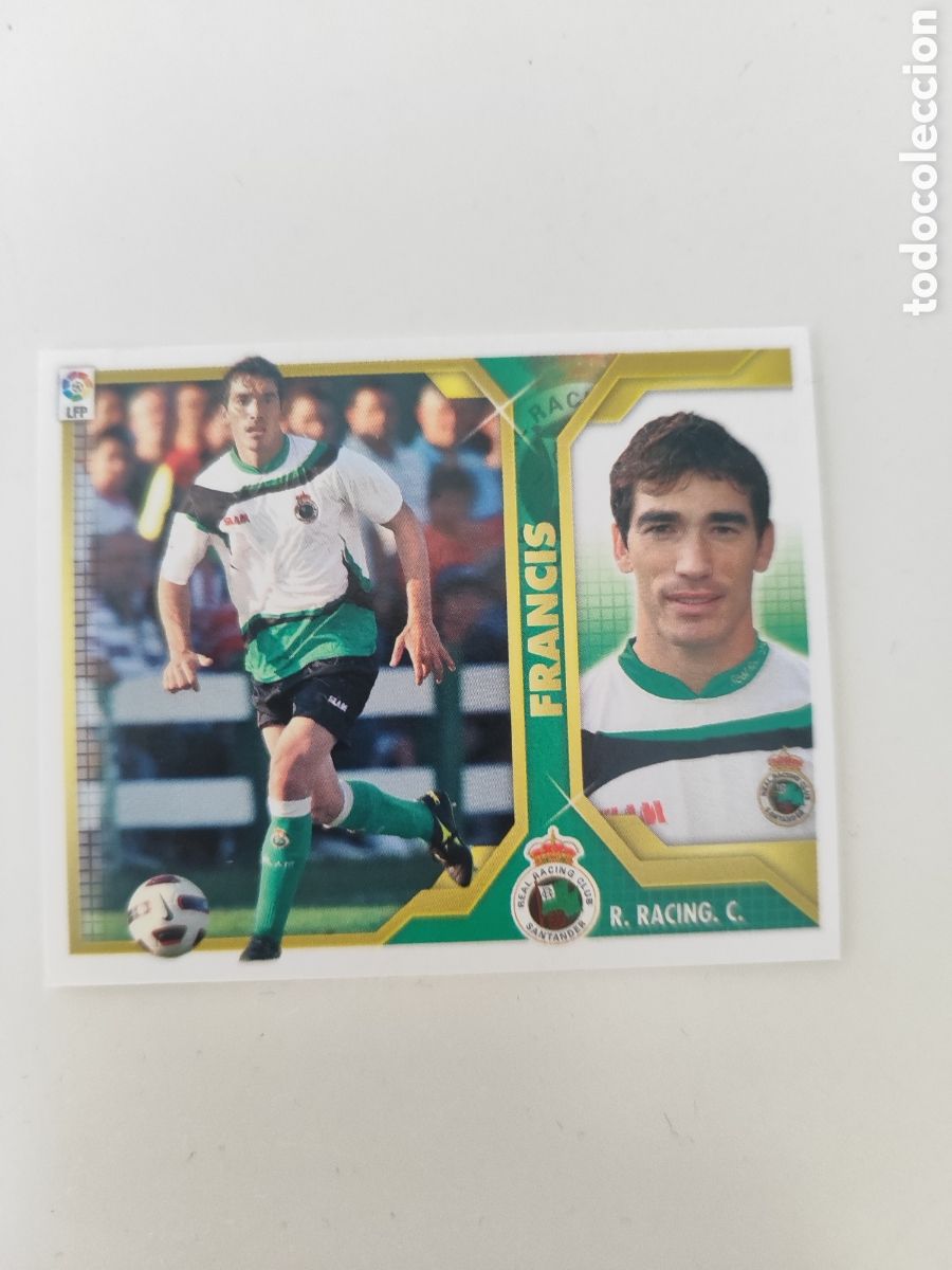 Figurine di Calcio: CROMO FRANCIS RACING DE SANTANDER N&Uacute;MERO 3. LIGA ESTE 11/12.