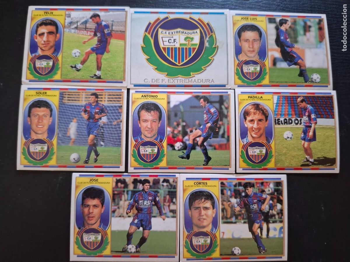 Cromos de F&uacute;tbol: Lote 8 cromos ediciones este CF EXTREMADURA A. temporada 96-97 ( ver descripci&oacute;n)