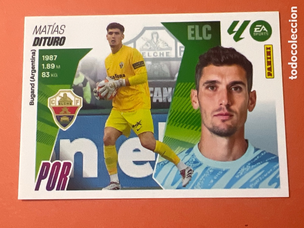 Figurine di Calcio: A160. Dituro n&uacute;mero 3 de Elche cromo liga este 25-26 2025-2026