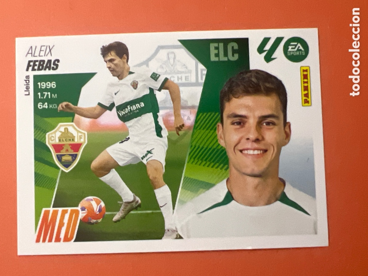 Figurine di Calcio: A175. Febas n&uacute;mero 11 del Elche cromo liga este 25-26 2025-2026