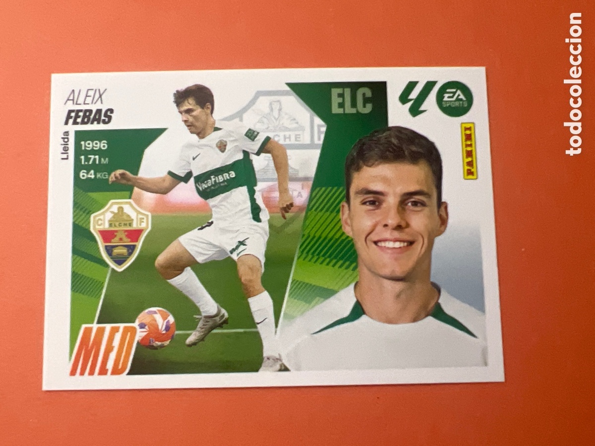 Figurine di Calcio: A177. Febas n&uacute;mero 11 del Elche cromo liga este 25-26 2025-2026