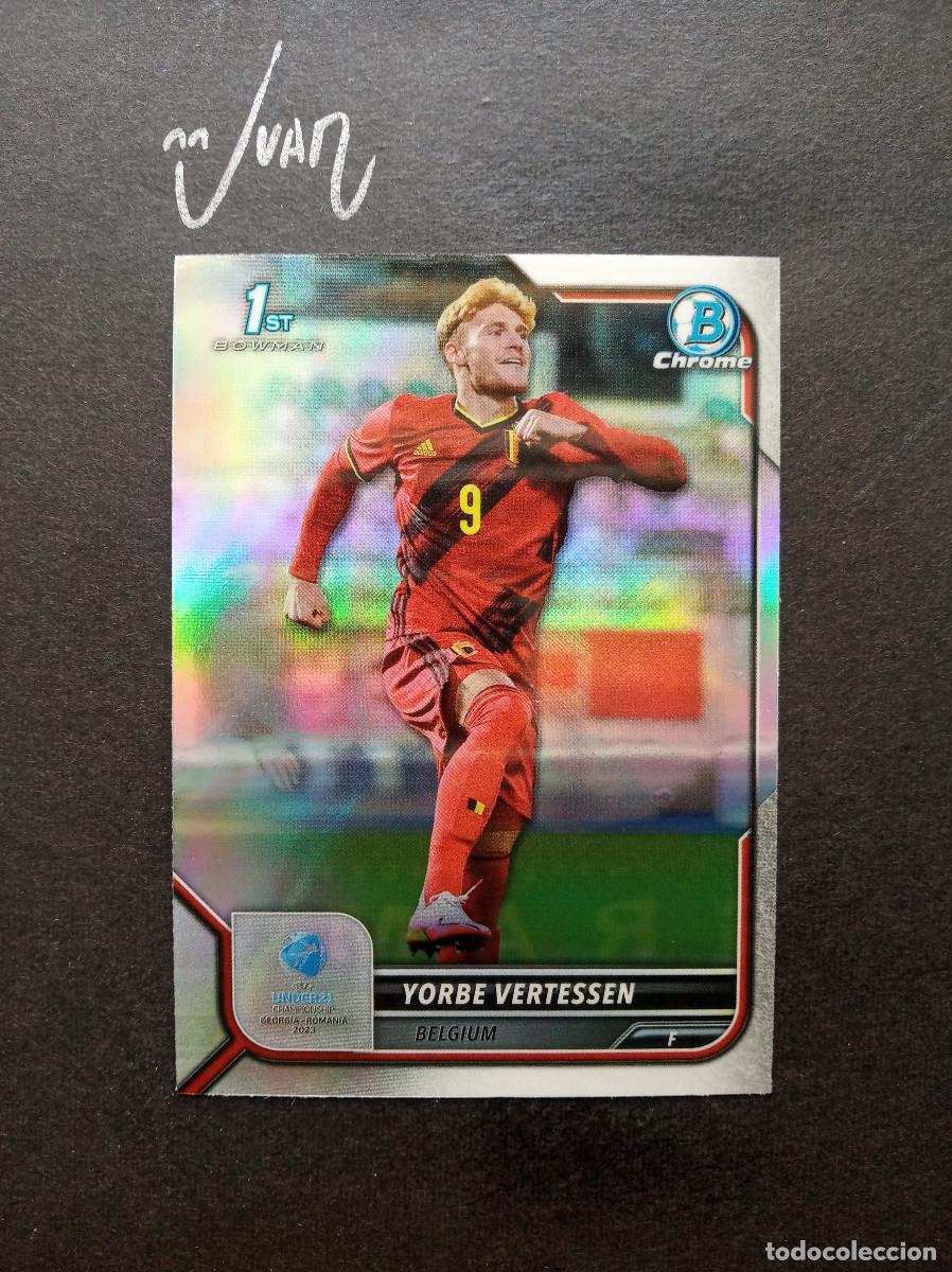 Fu&szlig;ball-Sticker: N&ordm; 97 REFRACTOR VERTESSEN BELGICA PSV EINDHOVEN ⚽ TOPPS &reg; 1ST BOWMAN CHROME UEFA UNDER 21 2023 NUEVO
