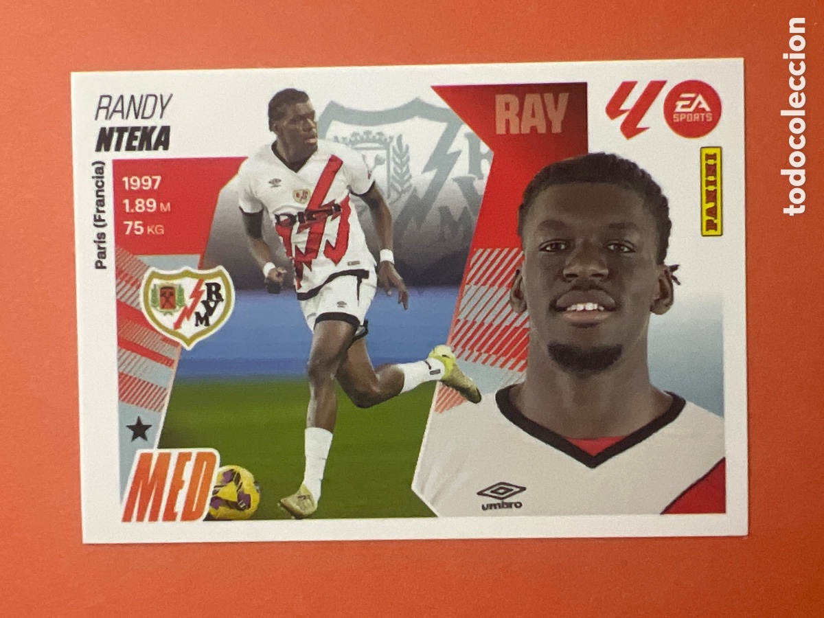 Figurine di Calcio: A240. Nteka n&uacute;mero 15A del rayo vallecano cromo liga este 25-26 2025-2026