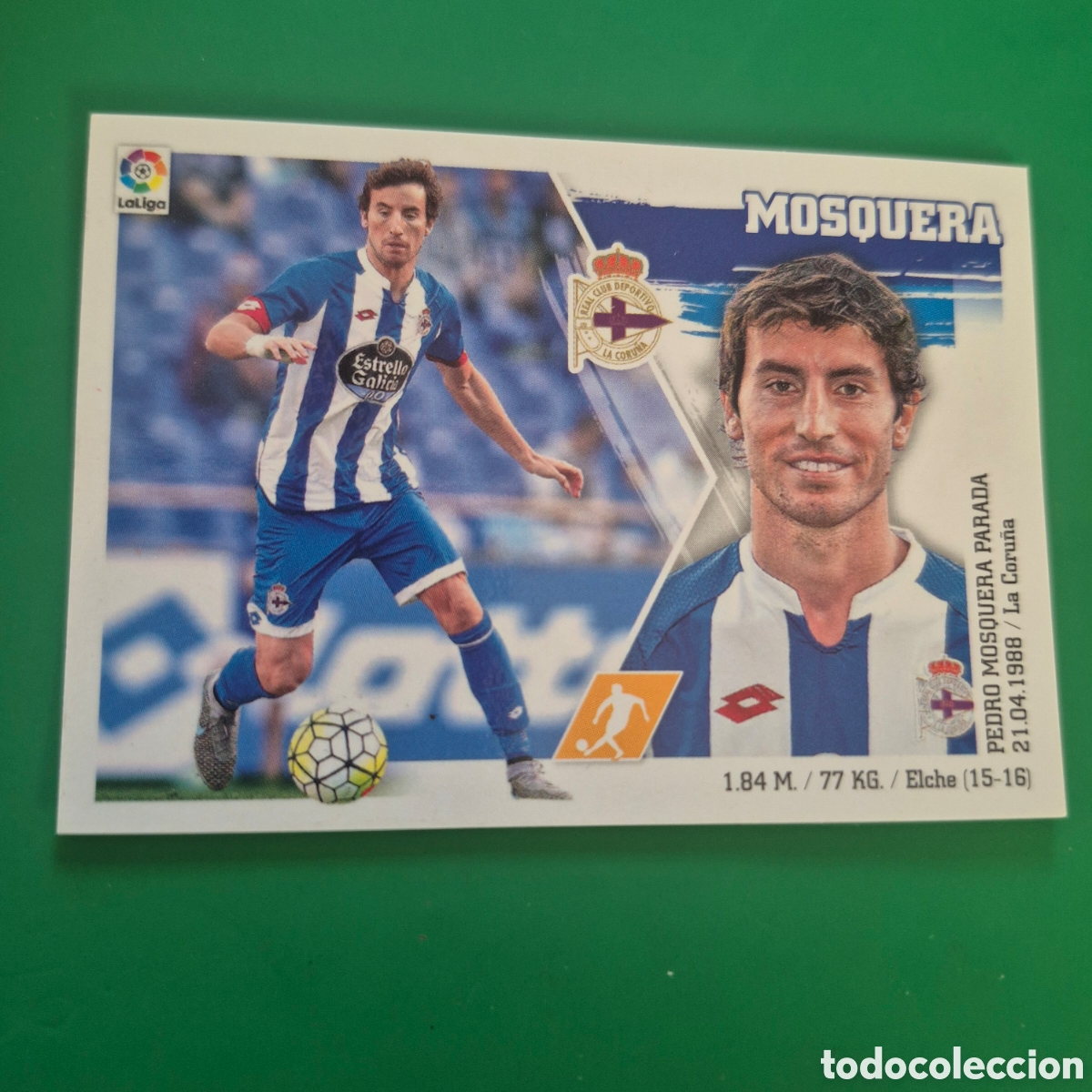 Figurine di Calcio: CROMO LIGA 2015 2016 15 16 COLECCIONES ESTE PANINI N&ordm;16 MOSQUERA-DEPORTIVO CORU&Ntilde;A NUNCA PEGADO