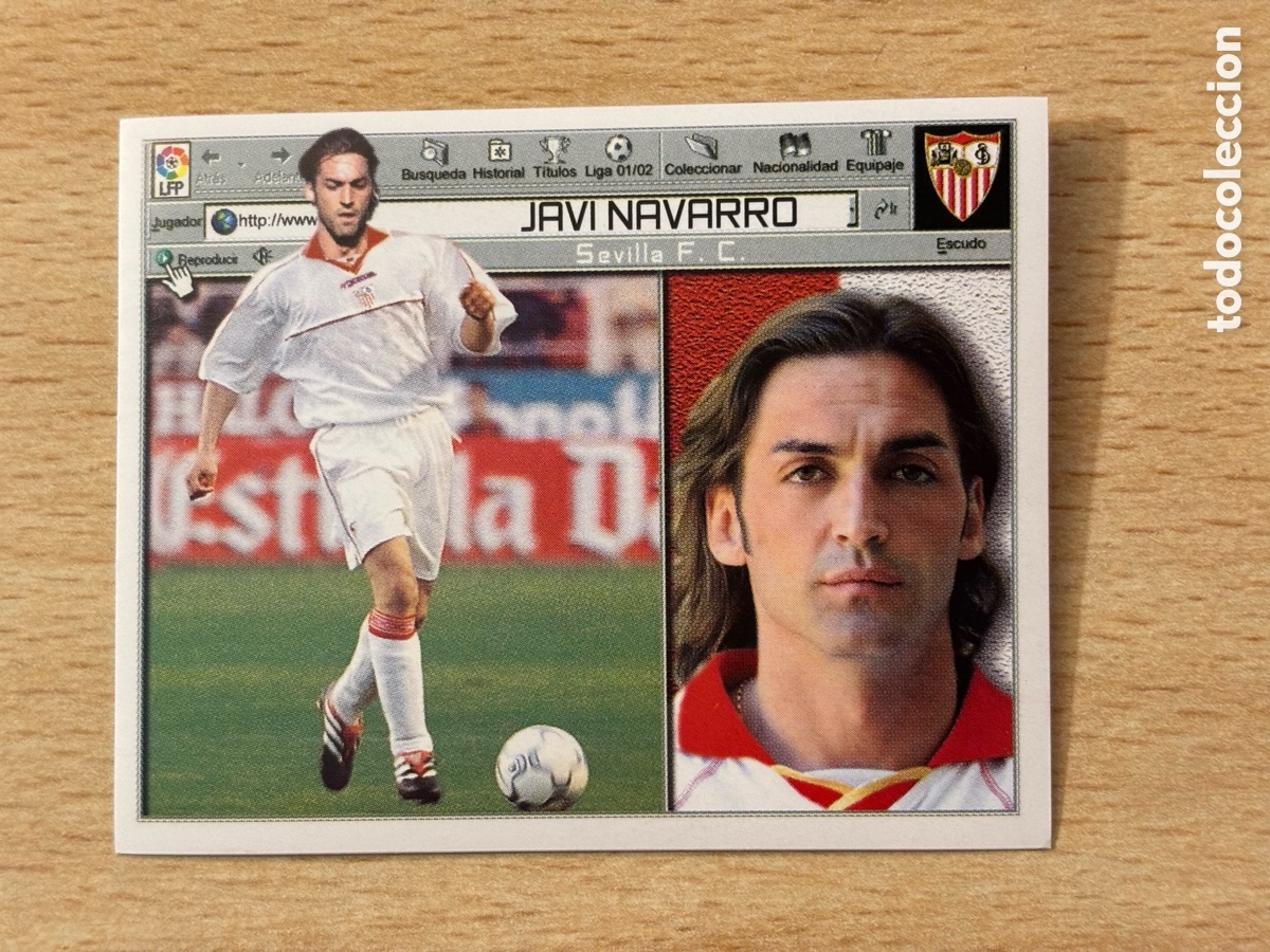 Cromos de F&uacute;tbol: Javi Navarro Sevilla FC Ediciones Este 2001-02 nuevo sin pegar