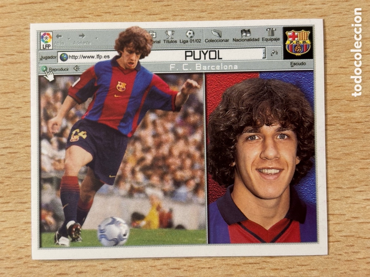 Cromos de F&uacute;tbol: Puyol FC Barcelona Ediciones Este 2001-02 nuevo sin pegar