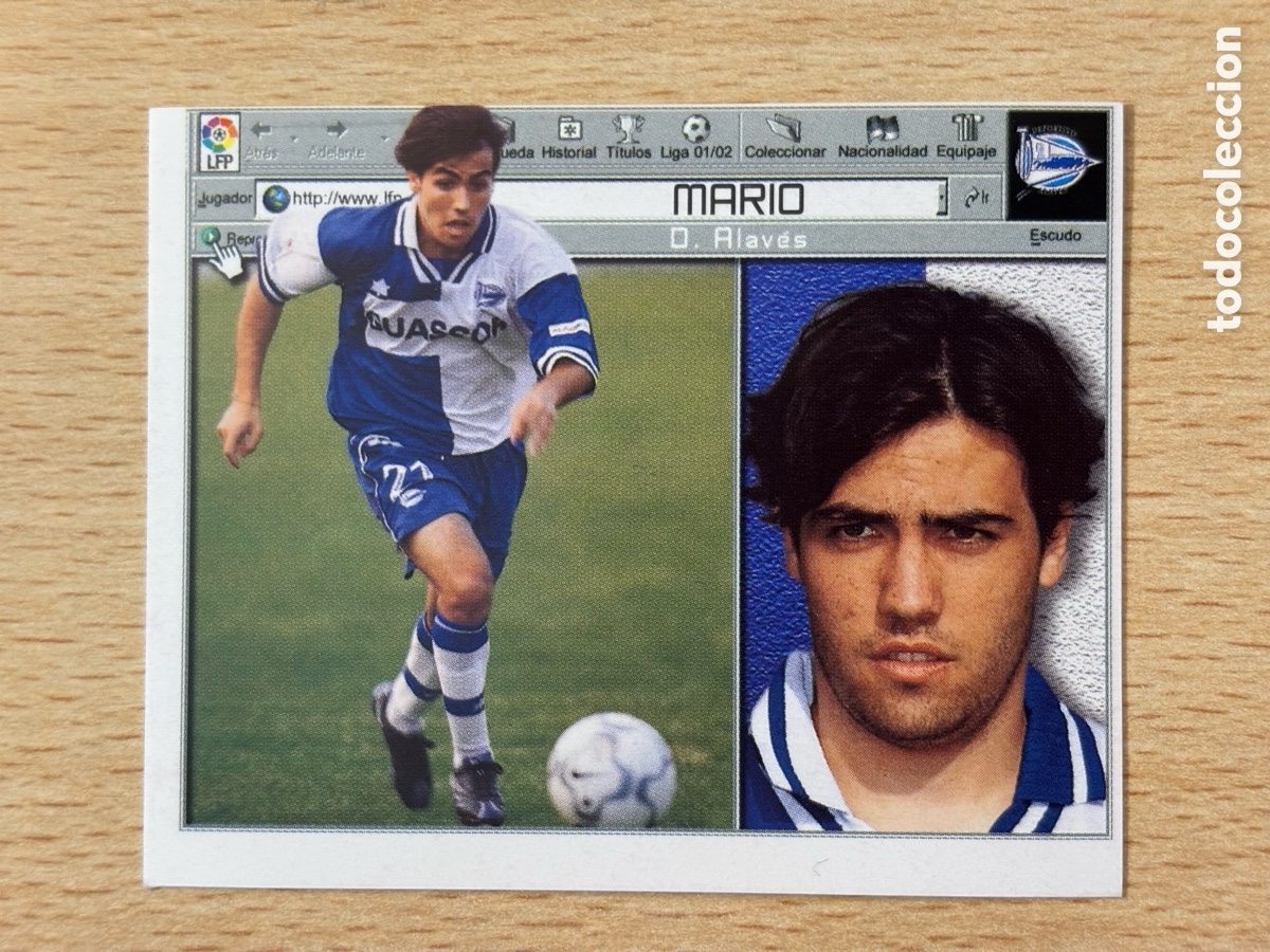Cromos de F&uacute;tbol: Mario Deportivo Alav&eacute;s Baja Ediciones Este 2001-02 nuevo sin pegar