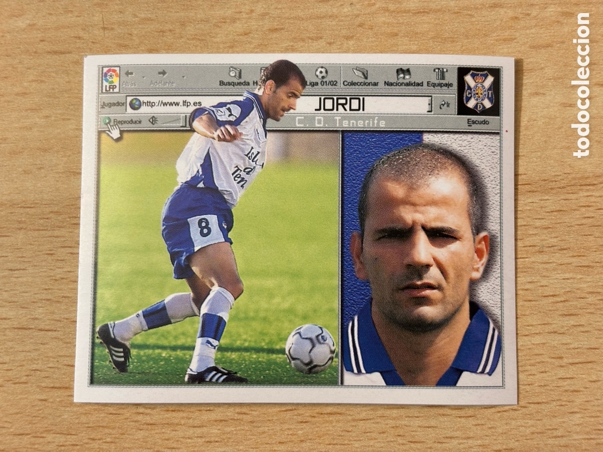 Cromos de F&uacute;tbol: Jordi CD Tenerife Coloca Ediciones Este 2001-02 nuevo sin pegar