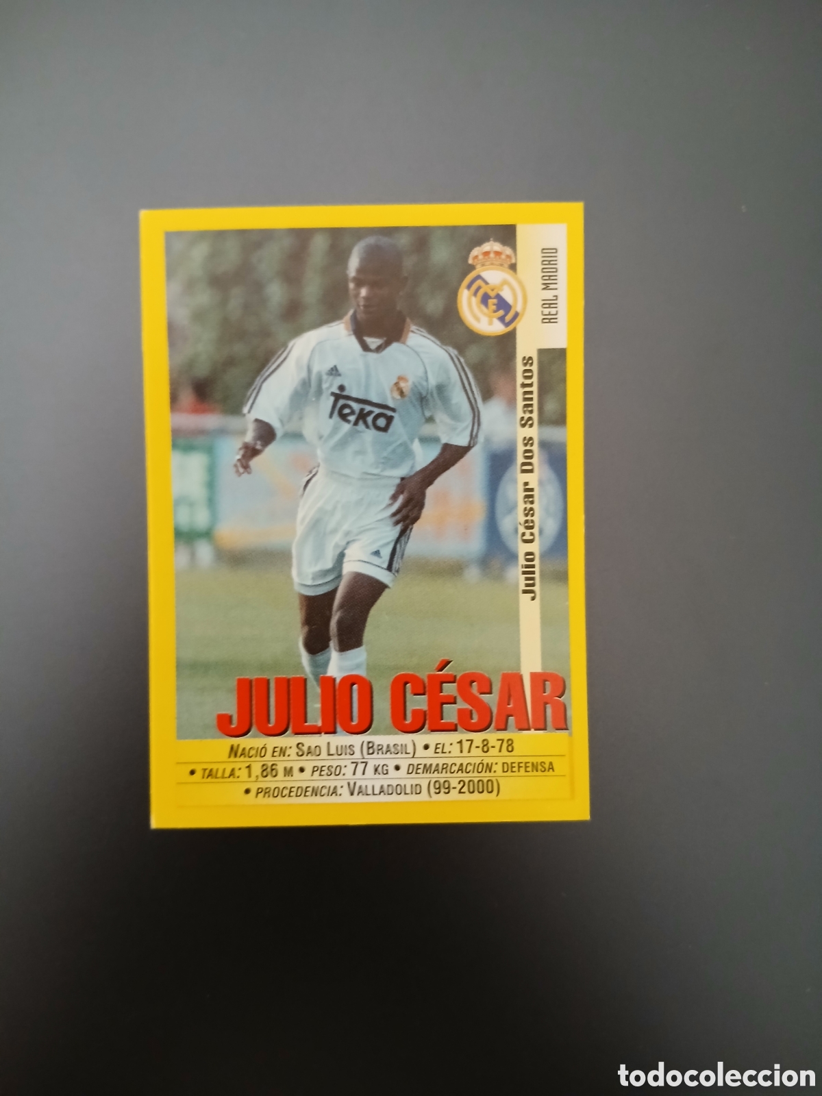 Cromos de F&uacute;tbol: JULIO CESAR 25A COLOCA REAL MADRID PANINI SPORTS LIGA 1999/2000 99 00 NUNCA PEGADO