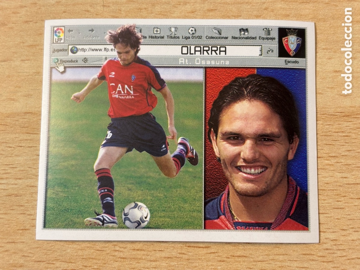 Cromos de f&uacute;tbol: Olarra Coloca CA Osasuna Ediciones Este 2001-02 nuevo sin pegar