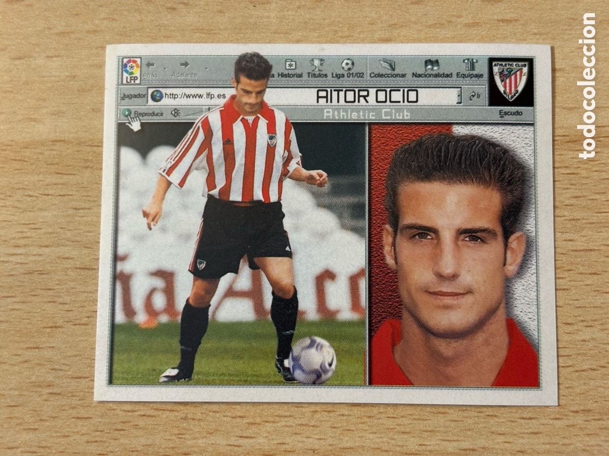Cartes &agrave; collectionner de Football: Aitor Ocio Coloca Athletic Club de Bilbao Ediciones Este 2001-02 nuevo sin pegar