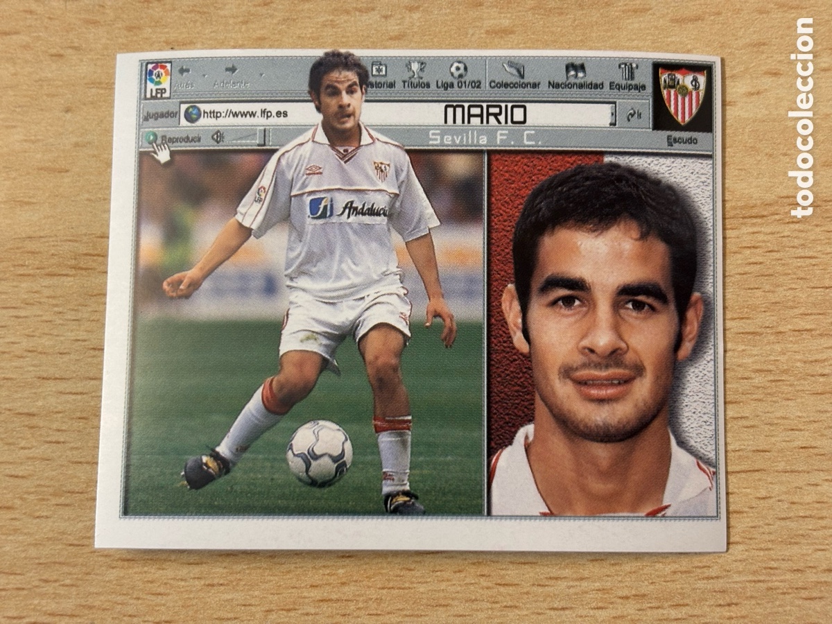 Cromos de f&uacute;tbol: Mario Fichaje 5 Sevilla FC Ediciones Este 2001-02 nuevo sin pegar