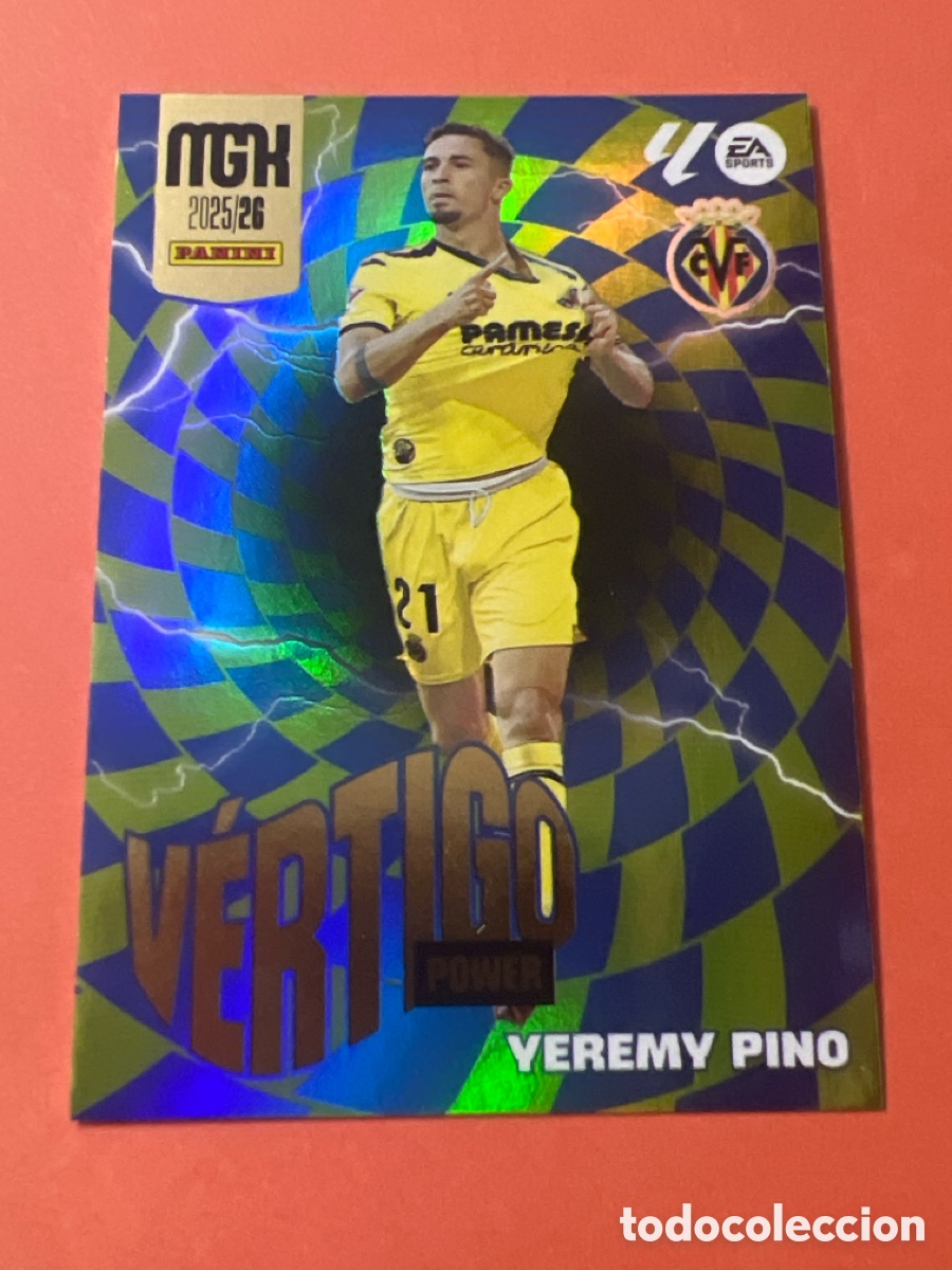 Fu&szlig;ball-Sticker: A296. CARD P 387 YEREMY PINO (VERTIGO POWER) VILLARREAL CF LIGA 25-26 2025 2026 MEGACRACKS MGK