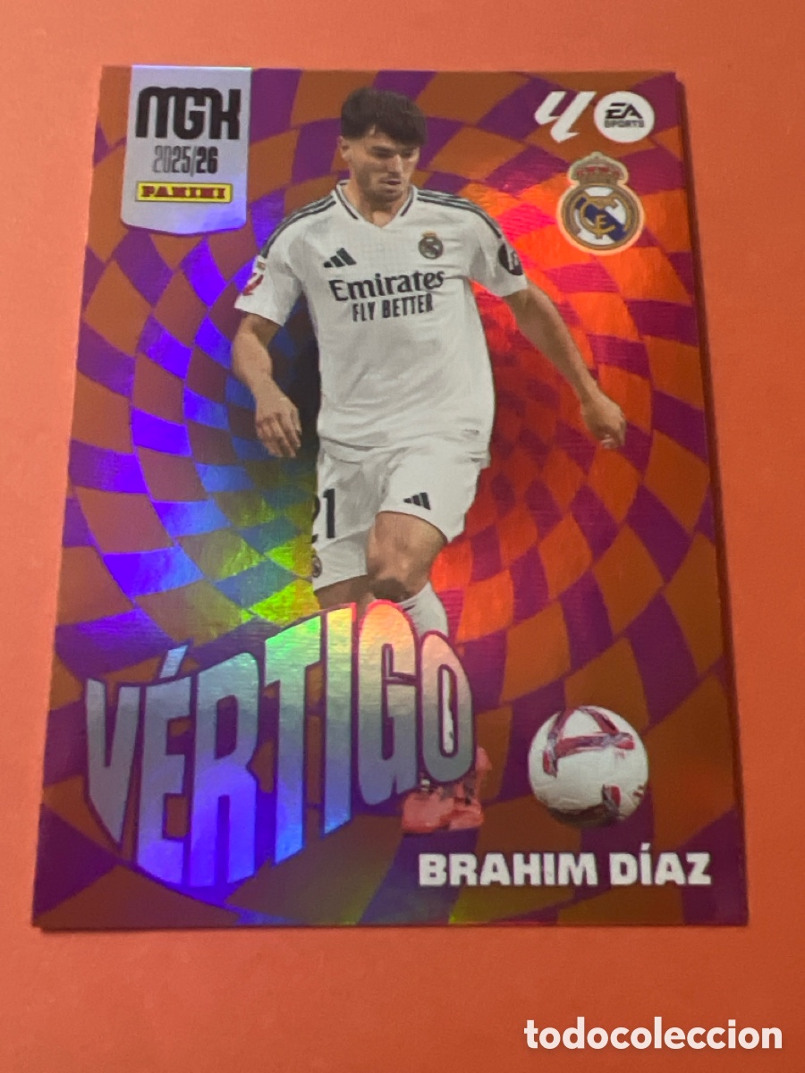 Cromos de Futebol: A297. 381 BRAHIM DIAZ - REAL MADRID | VERTIGO 2025 2026 MEGACRACKS LALIGA PANINI 25 26 MGK