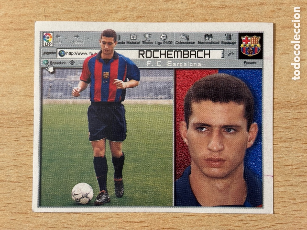 Cromos de Futebol: Rochembach Fichaje 1 FC Barcelona Ediciones Este 2001-02 nuevo sin pegar