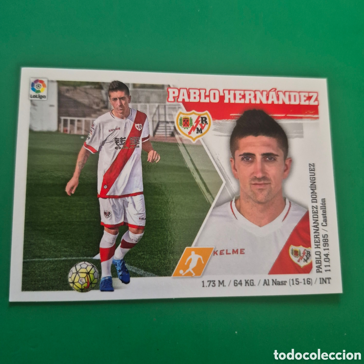 Cromos de f&uacute;tbol: CROMO LIGA 2015 2016 15 16 COLECCIONES ESTE PANINI N&ordm;22 PABLO HERNANDEZ-RAYO VALLECANO NUNCA PEGADO