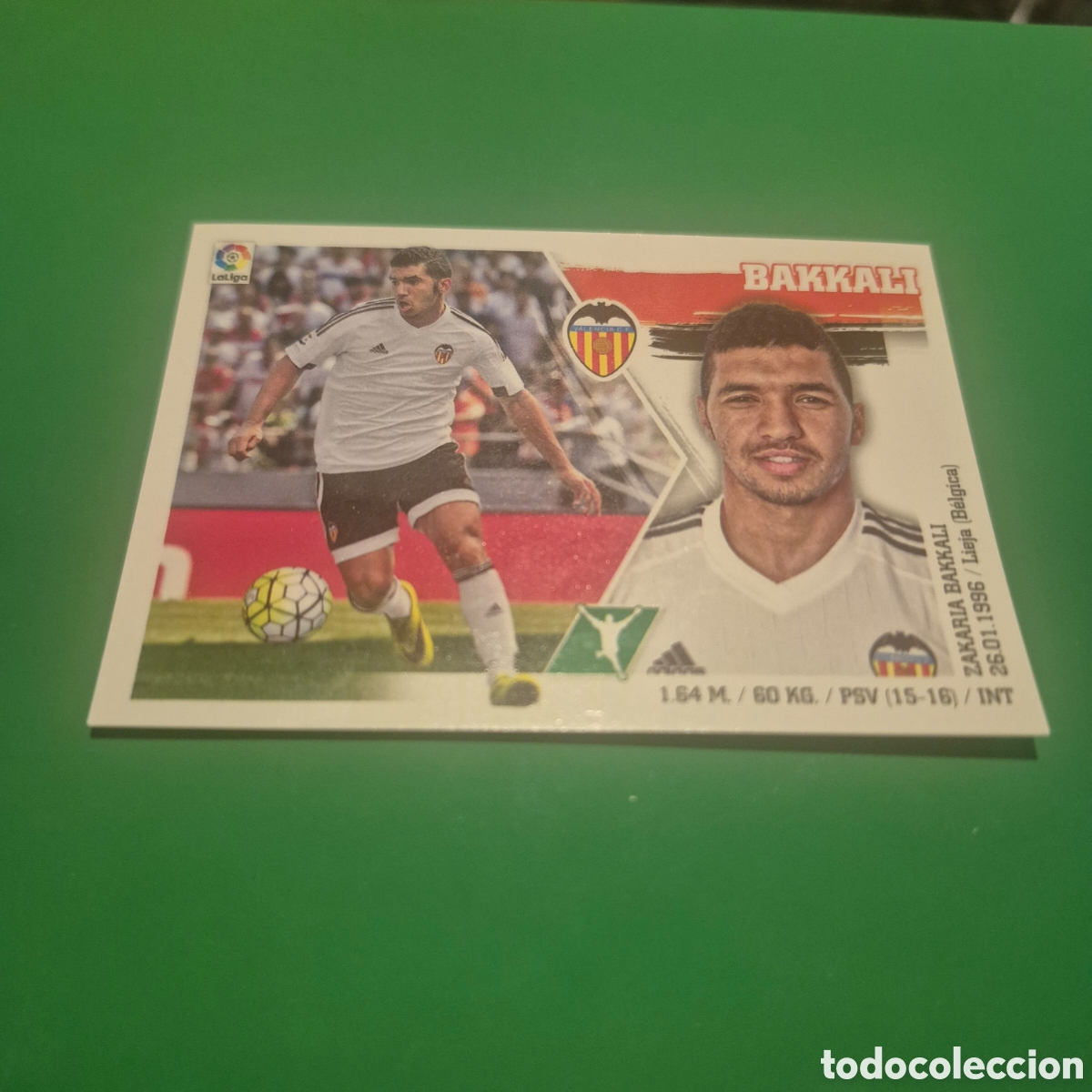 Cromos de f&uacute;tbol: BAKKALI VALENCIA LIGA ESTE 2015/16 15 16 NUEVO SIN PEGAR