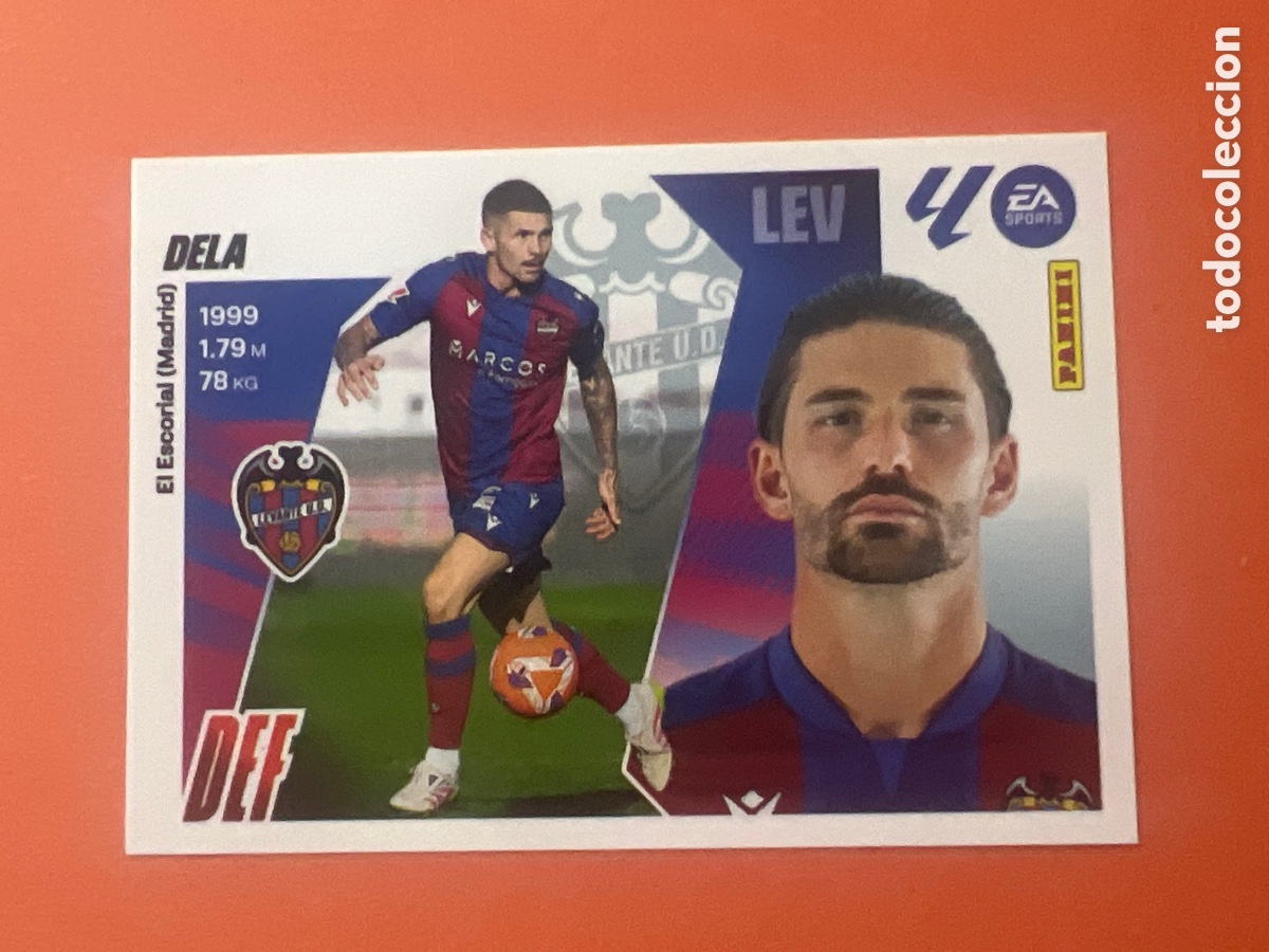 Fu&szlig;ball-Sticker: C512. N&ordm; 6 DELA LEVANTE LIGA ESTE 25 26 2025 2026 SIN PEGAR NUNCA PEGADO