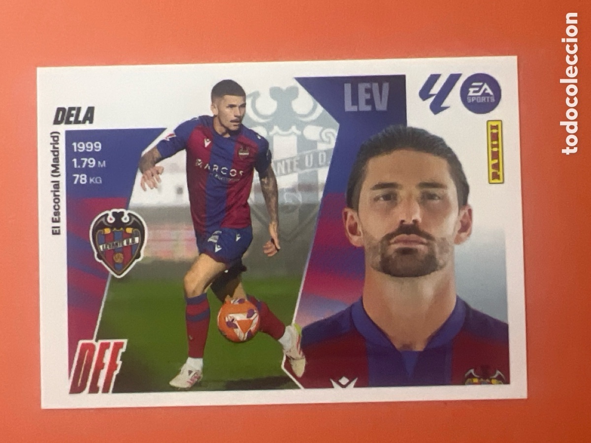 Cromos de Futebol: C513. N&ordm; 6 DELA LEVANTE LIGA ESTE 25 26 2025 2026 SIN PEGAR NUNCA PEGADO