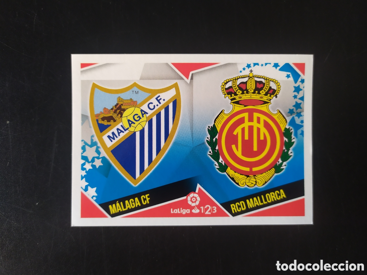 Cartes &agrave; collectionner de Football: Liga este 2018 2019 18 19 panini escudos Liga 1/2/3 n&deg; 7 M&aacute;laga Mallorca