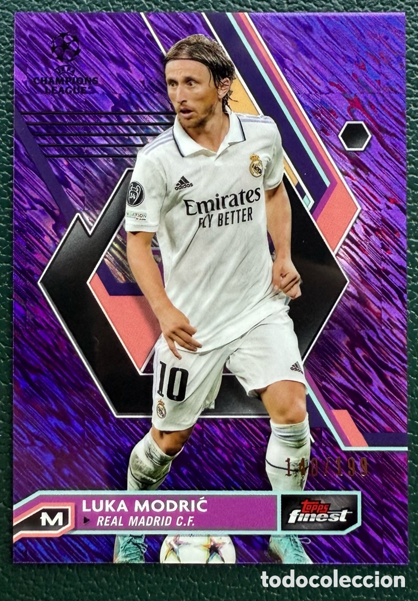 Cromos de F&uacute;tbol: 26 LUKA MODRIC REAL MADRID NUMERADA /199 TOPPS FINEST UEFA CHAMPIONS LEAGUE 2022 2023 22 23