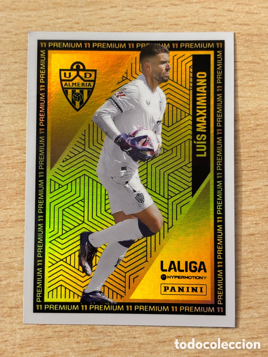 Cromos de F&uacute;tbol: Luis Maximiano UD Almeria PREMIUM La Liga Hypermotion 2024-25 nuevo