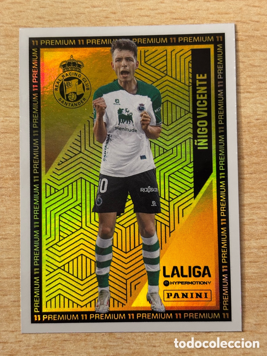 Cromos de F&uacute;tbol: I&ntilde;igo Vicente Racing de Santander PREMIUM LaLiga Hypermotion 2024-25 nuevo