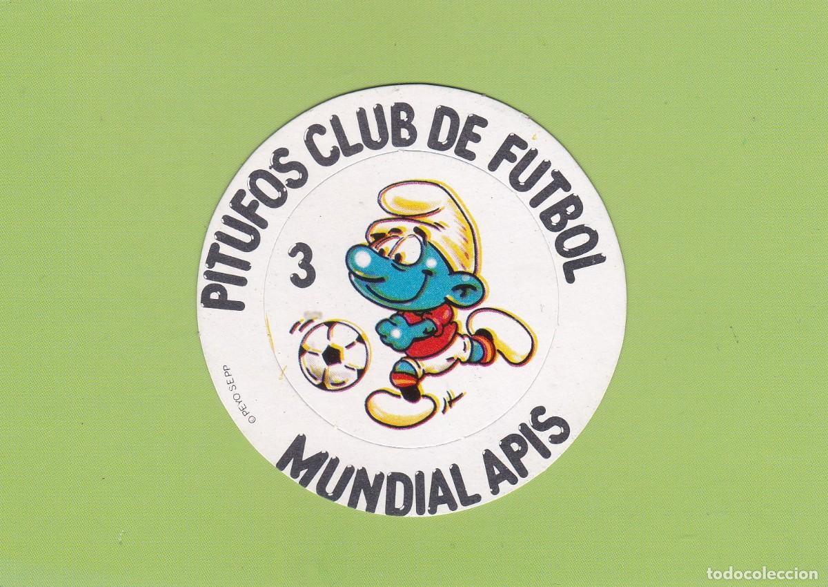 Cromos de F&uacute;tbol: CROMO PITUFOS CLUB DE FUTBOL N&ordm; 3 - MUNDIAL APIS