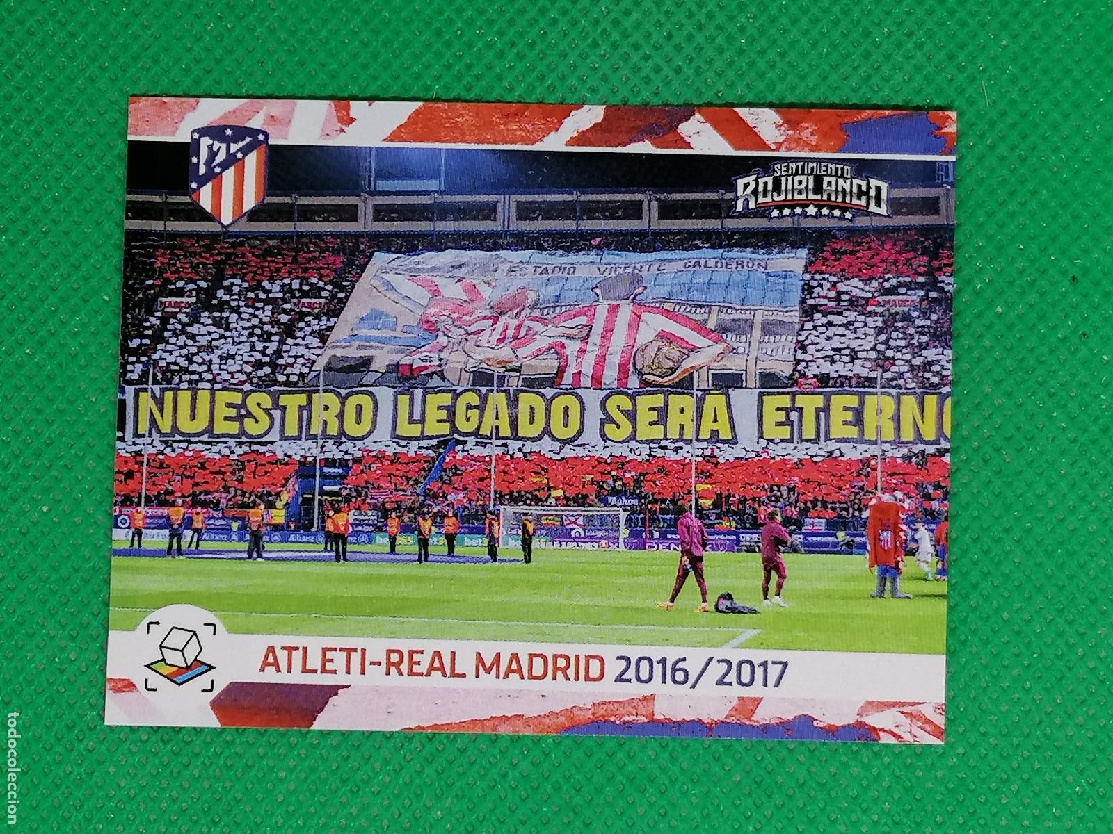 Cromos de Futebol: ATLETI REAL MADRID 2016 / 2017 40 AFICION ⚽ ATLETICO DE MADRID STICKER SENTIMIENTO ROJIBLANCO ⚽