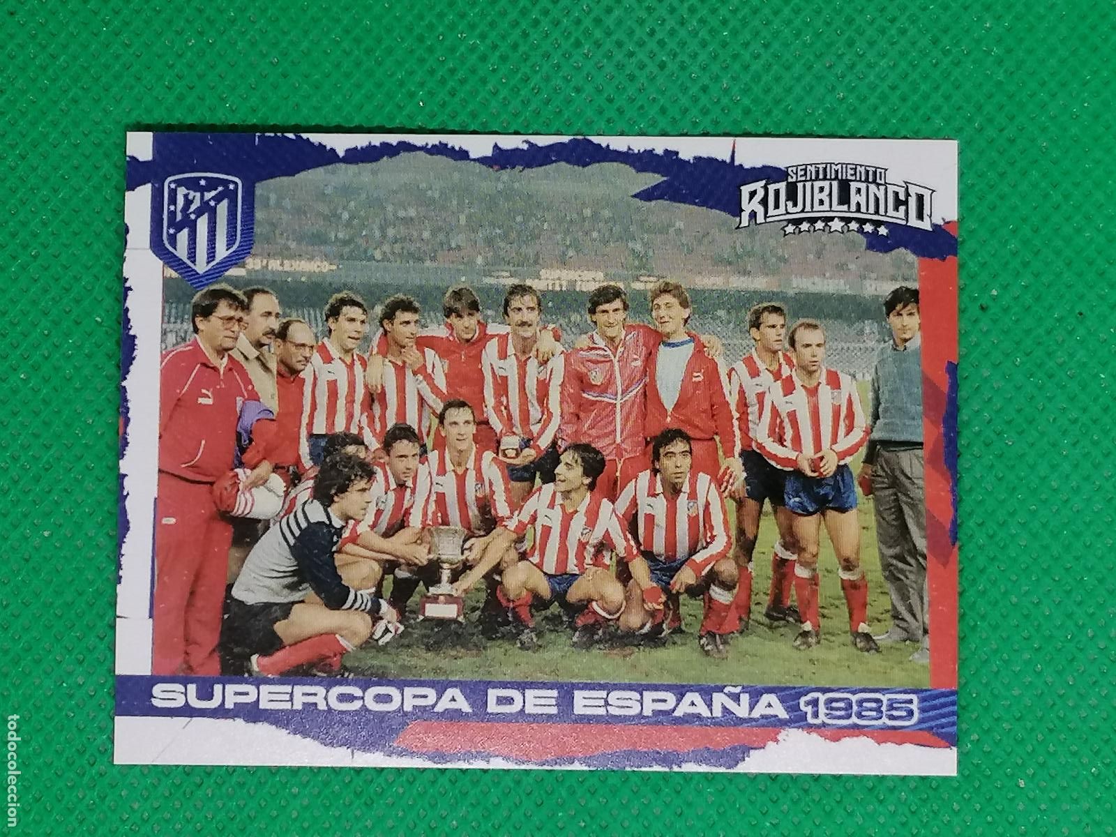 Fu&szlig;ball-Sticker: SUPERCOPA DE ESPA&Ntilde;A 1985 27 EQUIPOS ⚽ ATLETICO DE MADRID STICKER SENTIMIENTO ROJIBLANCO ⚽