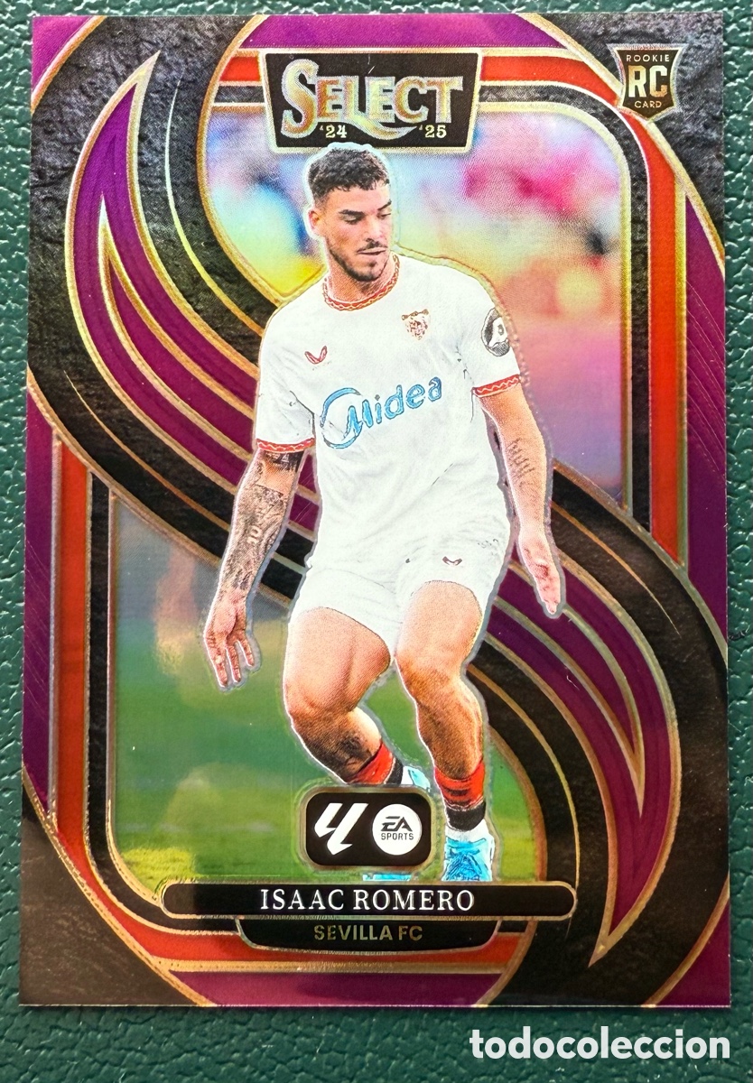 Cromos de F&uacute;tbol: 124 ISAAC ROMERO SEVILLA FC ROOKIE CARD NUMERADA /99 ALBUM PANINI SELECT LA LIGA 2024 2025 24 25