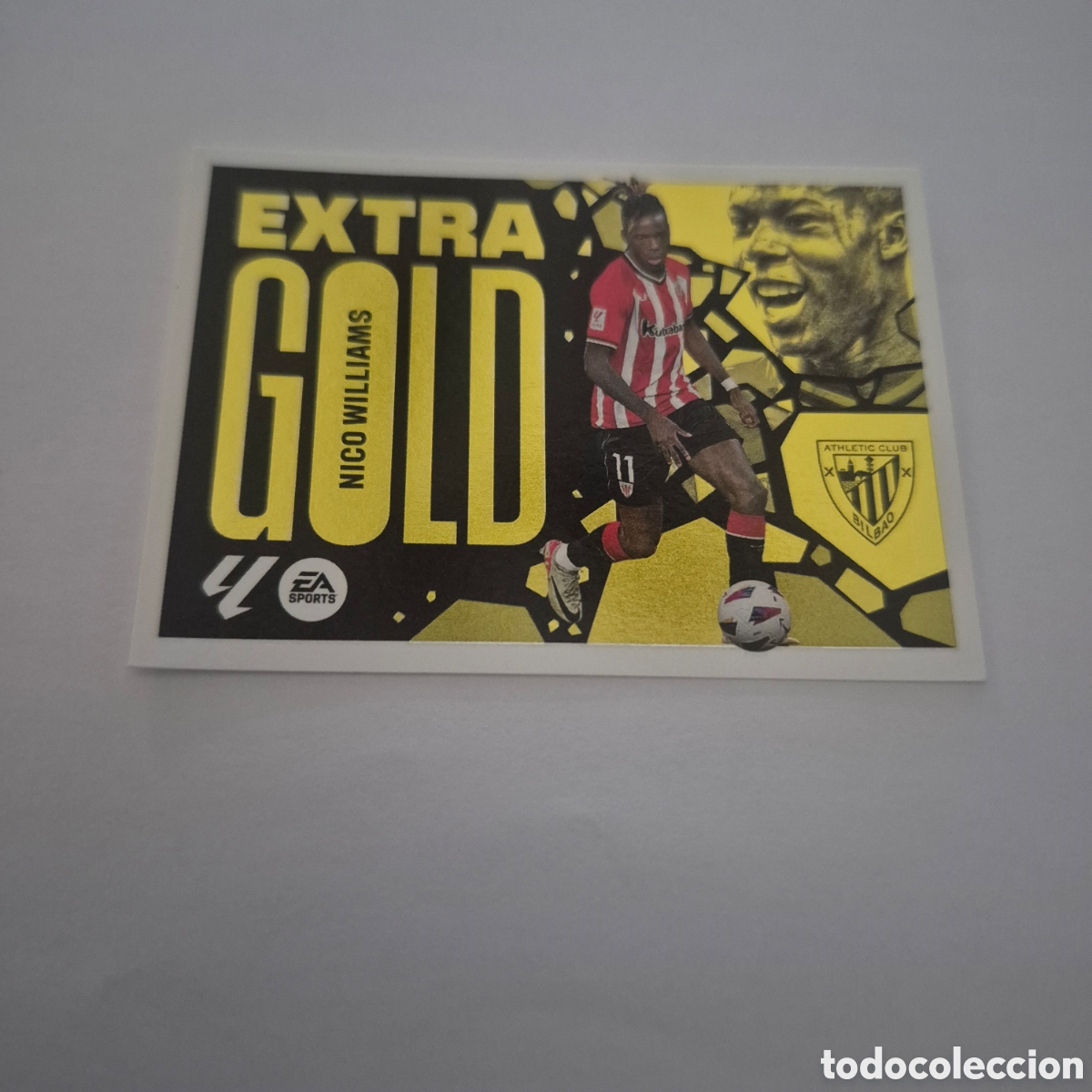 Cromos de f&uacute;tbol: CROMO NICO WILLIAMS ATHLETIC EXTRA GOLD LIGA ESTE 24-25