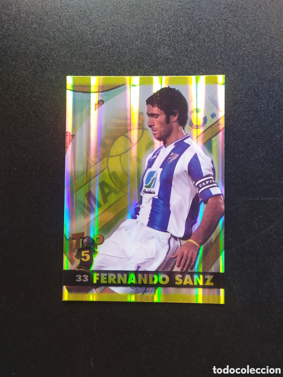 Fu&szlig;ball-Sticker: Mundicromo top Liga 2004 2005 04 05 Fernando Sanz brillo n&deg; 33 M&aacute;laga