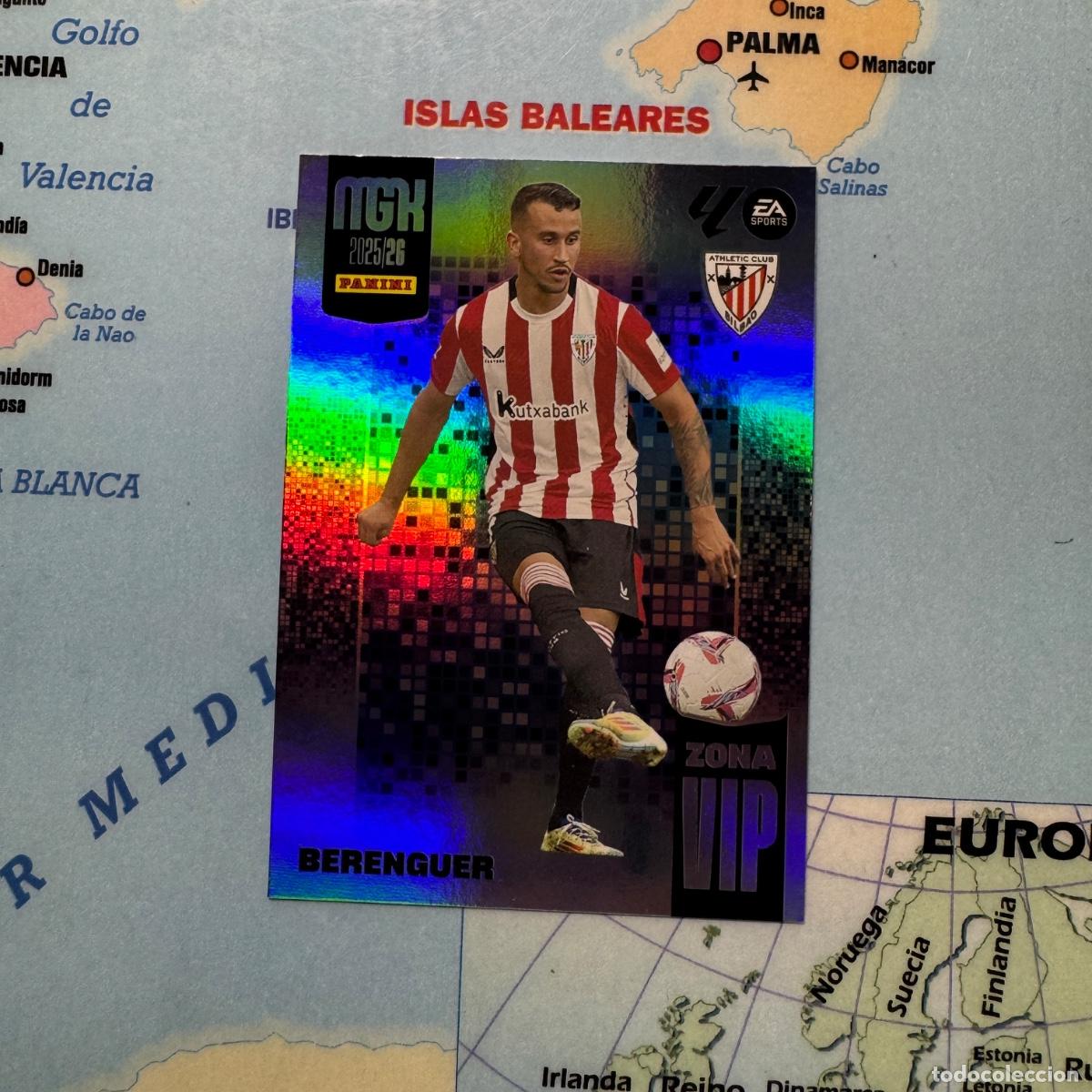 Football Stickers: Berenguer serie vip n&uacute;mero 390 Del Athletic de Bilbao megacracks 25-26 2025-2026