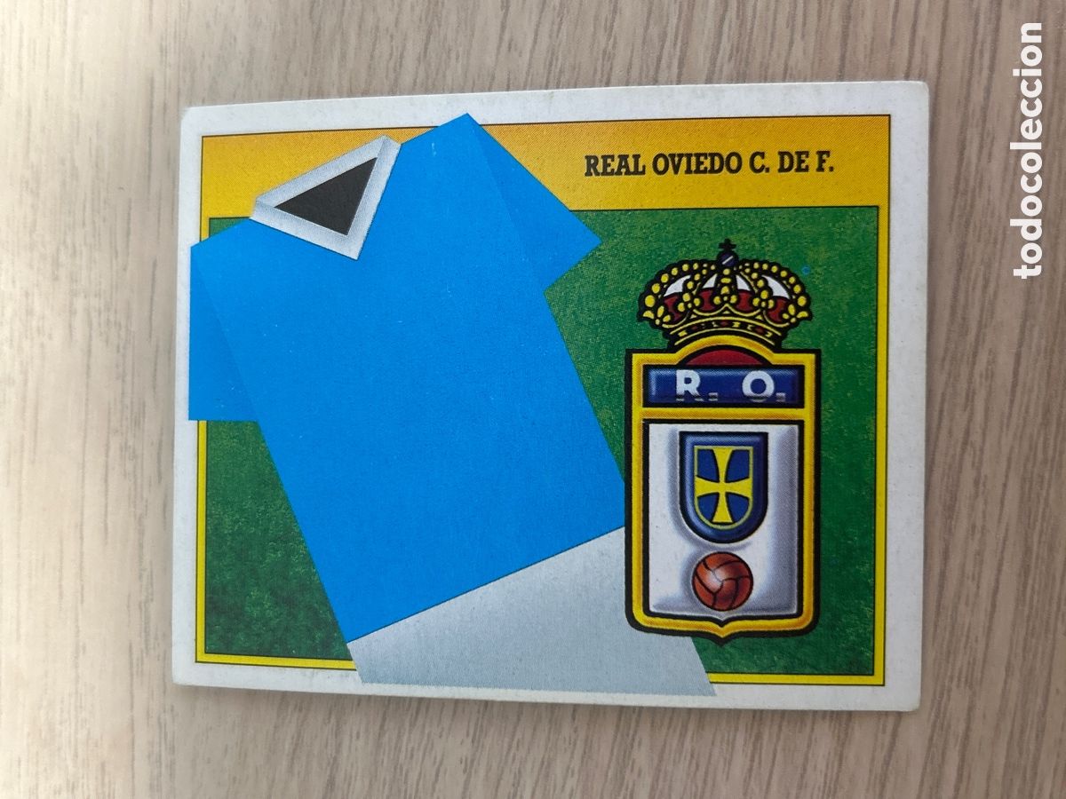 Football Stickers: ESCUDO REAL OVIEDO LIGA ESTE 1991 1992 91 92 NUNCA PEGADO SIN PEGAR